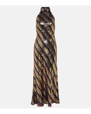 RIXO London Robe Mit Pailletten - Mehrfarbig