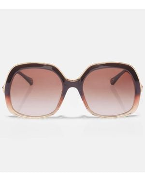 Chloé Eckige Sonnenbrille A La Plage - Braun