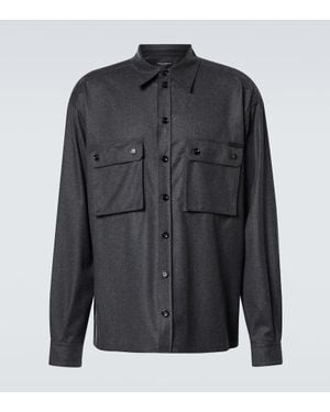 Dolce & Gabbana Hemd Aus Schurwolle - Schwarz