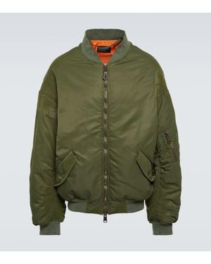 Balenciaga Bomber Con Zip - Verde