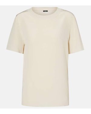 JOSEPH T-Shirt Rubin En Soie - Neutre