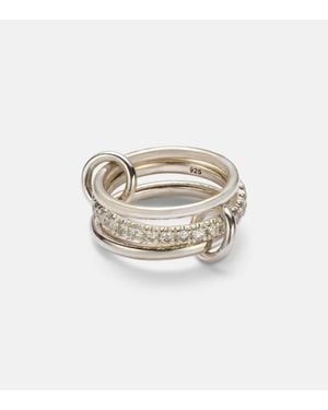 Spinelli Kilcollin Petunia Sterling Ring With Diamonds - White