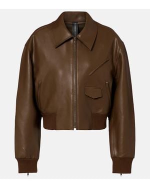 Norma Kamali Cropped-Jacke - Braun