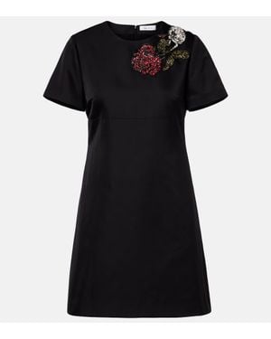 McQueen Embellished Minidress - Black