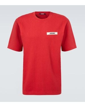 Jacquemus T-Shirt Gros Grain Aus Baumwolle - Rot