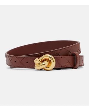 Bottega Veneta Guertel Knot Aus Leder - Braun