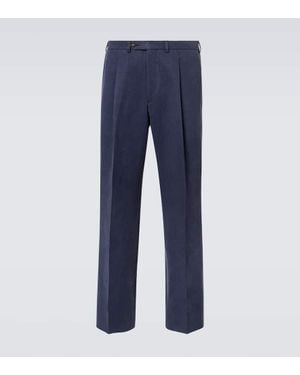 Saman Amel Amo Linen Suit Trousers - Blue
