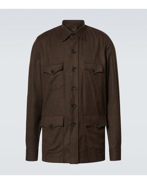 Rubinacci Hemdjacke Aus Wolle - Braun