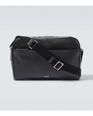 Tom Ford Messenger Bag Aus Leder - Schwarz