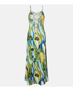 Christopher Esber Maxikleid Acidic - Grün