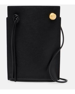 Loewe Pebble Dice Leather Pouch - Black