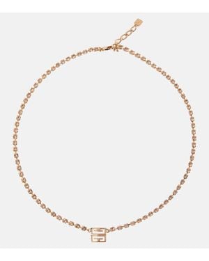 Givenchy Halskette 4G Mit Kristallen - Mettallic