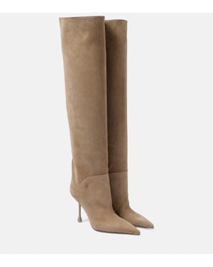 Jimmy Choo Botas Mosqueteras Cycas De Ante - Marrón