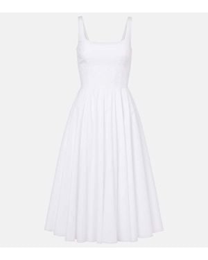 Emilia Wickstead Nikush Cotton Midi Dress - White