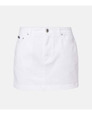 Dolce & Gabbana Denim Miniskirt - White