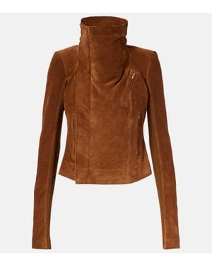 Rick Owens Jacke Aus Veloursleder - Braun