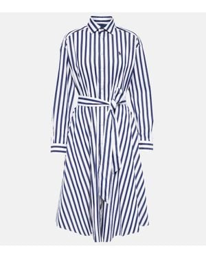 Polo Ralph Lauren Cotton Dress With Belt - Blue