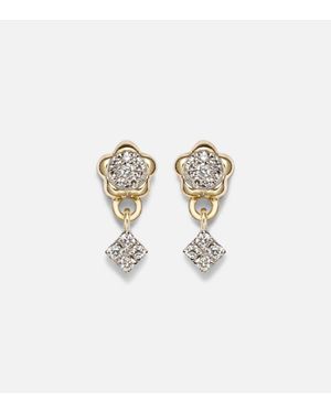 STONE AND STRAND Ohrringe Richie Aus 10Kt Gelbgold Mit Diamanten - Weiß