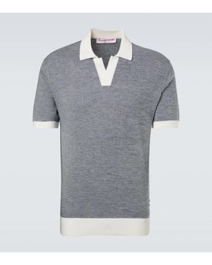 Orlebar Brown Polohemd Horton Aus Wolle Und Baumwolle - Grau