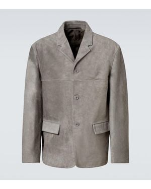 Lemaire Blazer Aus Veloursleder - Grau
