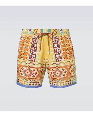 Etro Bedruckte Badeshorts - Orange