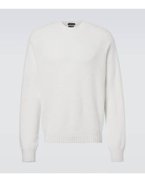 Tom Ford Scottish Teasel Cashmere Sweater - White