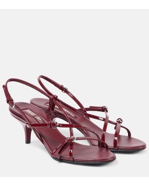 Miu Miu Sandalen 55 Aus Lackleder - Pink