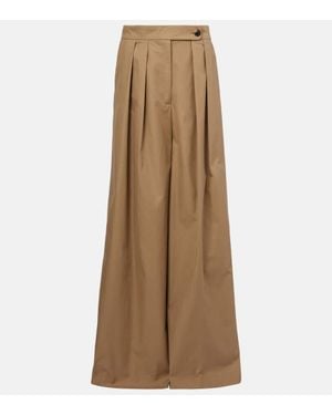 Dries Van Noten Weite Low-Rise-Hose Aus Baumwoll-Twill - Natur