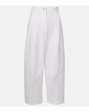 Max Mara Mina Essential Baggy Pants in White | Lyst