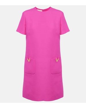 Valentino Minikleid Vgold Aus Crepe Couture - Pink