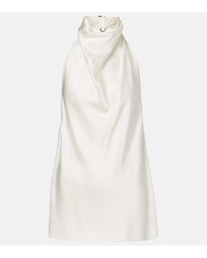 Stella McCartney Halterneck Satin Top - White