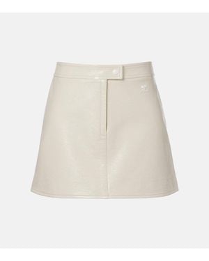 Courreges Minirock Reedition Aus Lederimitat - Natur