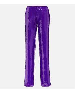LAQUAN SMITH Weite Hose Mit Pailletten - Lila