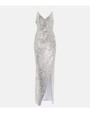 Balmain Sequined Gown - White