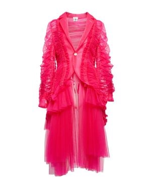 Noir Kei Ninomiya Ruched Tulle Blazer Dress - Pink