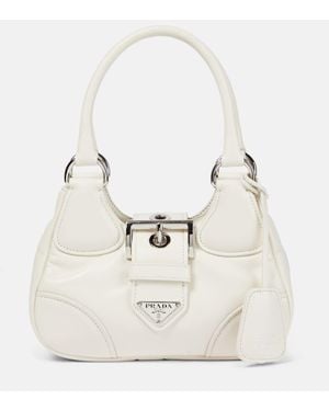 Prada Schultertasche Moon Small Aus Leder - Weiß