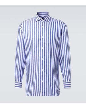 dunhill Camicia Bengal - Blu