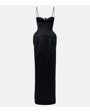 Magda Butrym Bustier-Kleid Aus Baumwollsatin - Schwarz