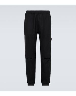 Stone Island Ghost Compass Wool-Blend Joggers - Black