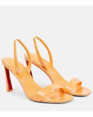 Christian Louboutin Sandalen O Condora 85 Aus Lackleder - Orange