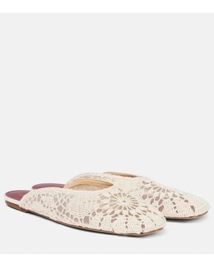 Magda Butrym Slippers Aus Haekelstrick - Weiß