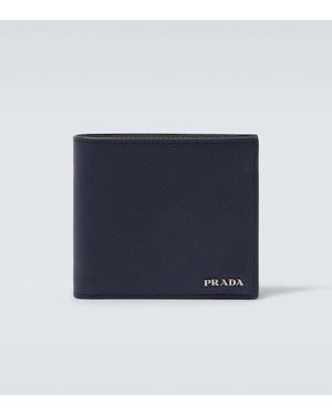 Prada Saffiano Leather Wallet - Blue