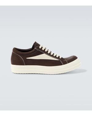Rick Owens Vintage Suede Trainers - White