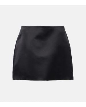 Lisa Yang Jupe En Satin De Soie - Noir