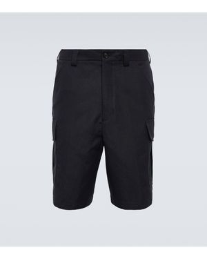 Loro Piana Bizen Cotton And Linen Bermuda Shorts - Blue