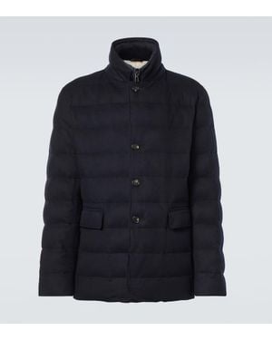Loro Piana Cashmere Puffer Jacket - Blue