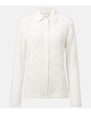 The Upside Lavalliere Malia Knitted Cotton Shirt - White