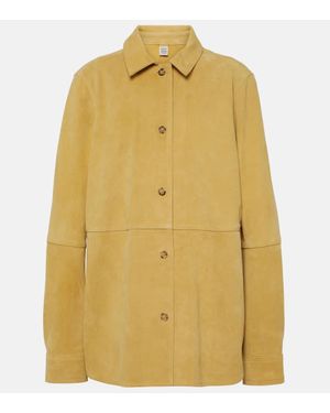 TOTEME Hemdjacke aus Veloursleder - Gelb