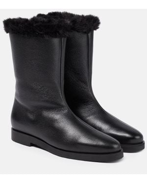 Fur lined leather boots online