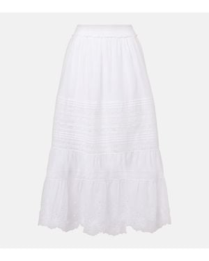 Polo Ralph Lauren Cotton Poplin Maxi Skirt - White